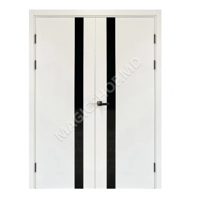 Usa interior FLAT Z1 (120x200 cm) Alba Email, Lacobel Negru